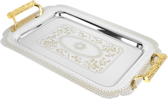 PRETYZOOM Serving Plates Euro Pallet Snacks Plate Beverage Serving Tray for Home Decor