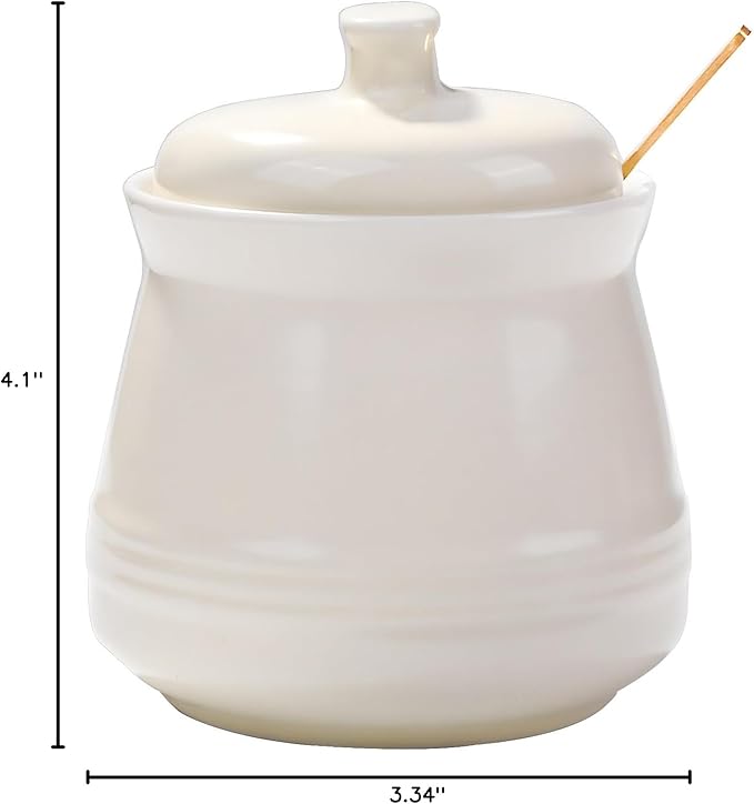 Sugar Bowl with Lid and Spoon, Ceramic Sugar Bowl,Multi-Function Sugar Container Spice Container Salt Jar Condiment Bowls Sugar Jar for Kitchen Storage Organization (Yellow)