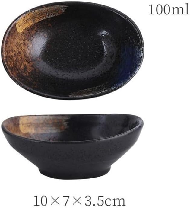 Appetizer Plates Ceramic Dipping Bowls Soy Sauce Dishes for Charcuterie Board Sushi and Party Supplies for Condiment