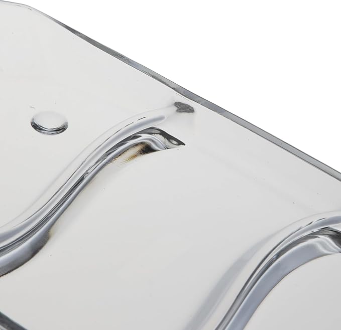 Prima Oblong 14.5" Glass Tray 3 Section