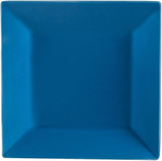 CAC China KC-6-PCK Color Arts 6-Inch Stoneware Square Plate, Peacock, Box of 36