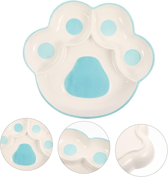 Multi-grid Boy Girl Food Plate Decorative Ceramic Plate Breakfast Divided Sections