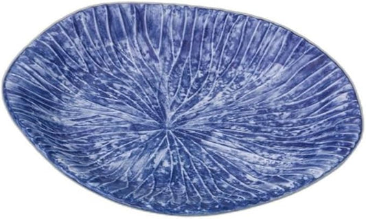Indigo Blue Leaf 9.8 inch (25 cm) Variable Plate [ 10.9 x 8.5 x 1.6 inches (25.3 x 21.5 x 4 cm) | Appetizer Plate Setomonohonpo