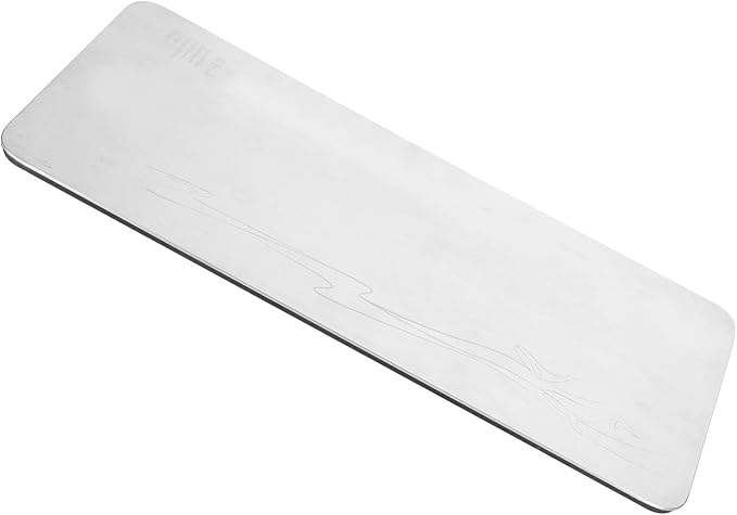304 Stainless Steel Sushi Tray, Rectangle Serving Dish for Sushi Snacks Fruits Desserts, Multi - Purpose Food Plate with Non - Slip Silicone Base, Elegant Silver Tray for Home Cafe (304 Thickened