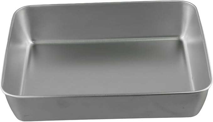 Stainless Steel Serving Tray with Deep Edges, Rectangular Food Platter for Kitchen, Camping, Picnics, School Cafeteria, Dishwasher Safe, Silver(25 * 20 * 5.5)