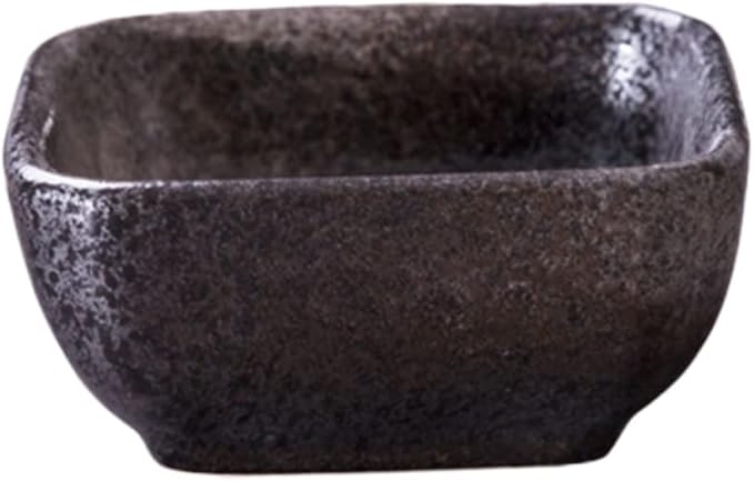 2pcs Square Ceramic Sauce Dishes Versatile Snack Plate Food Sauce Dish for Dipping Appetizer Use Easy to Clean for Condiments Fruits Nuts and Candies