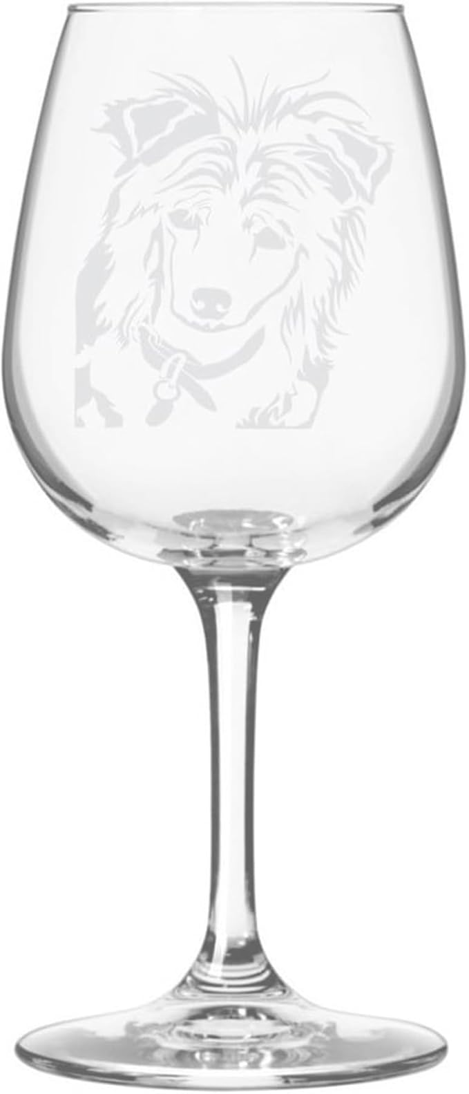 Etched Laser Art Chinese Crested Personalized Dog Themed Etched 12.75oz Wine Glass Custom Dog Breed Wine Glasses, Ideal for Pet Lovers, Unique Birthday Gift for Men & Women, Personalized Gift