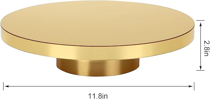 11.8''Gold Cake Stand, Round Dessert Table Display Holder, Acrylic Cake Tray Serving Platter for Party, Wedding, Birthday, Baby Shower, Anniversary