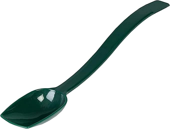 TrueCraftware- 3/4 oz Solid Buffet Serving Spoon 10" Polycarbonate Green Color Set of 12- Buffet Serving Utensils Scooping Serving Flatware Set for Catering Party Kitchen Banquet Restaurant