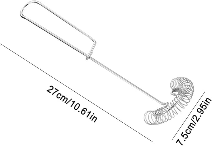 Stainless Steel Egg Whisk, Spring Wire Mixer, Hand Held Egg Beater, Kitchen Cooking Tool, 10.61 Inch Length(2 pack)