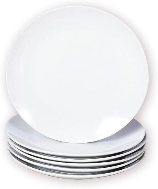Miicol Small Dessert Plates Set of 6, Ceramic White Appetizer Plates 6 Inch, Mini Porcelain Serving Plate for Cake, Bread, Salad, Snack