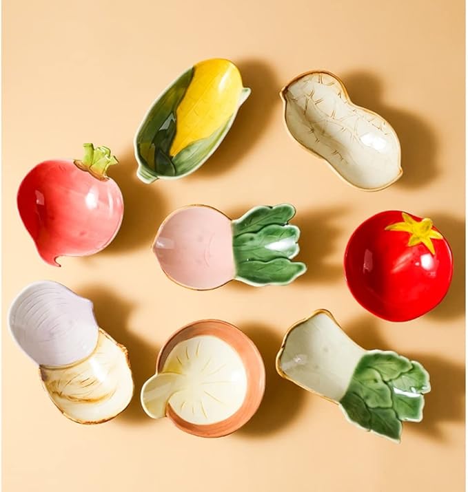 Dipping Sauce Bowls Appetizer Bowls Creative Tomato Ceramic Tableware Dried Fruit Plate Snack Plate Fruit Plate Home Vegetable Plate Snack Plate Candy Plate Ceramic Dip Bowls Dipping Sauce Bowls