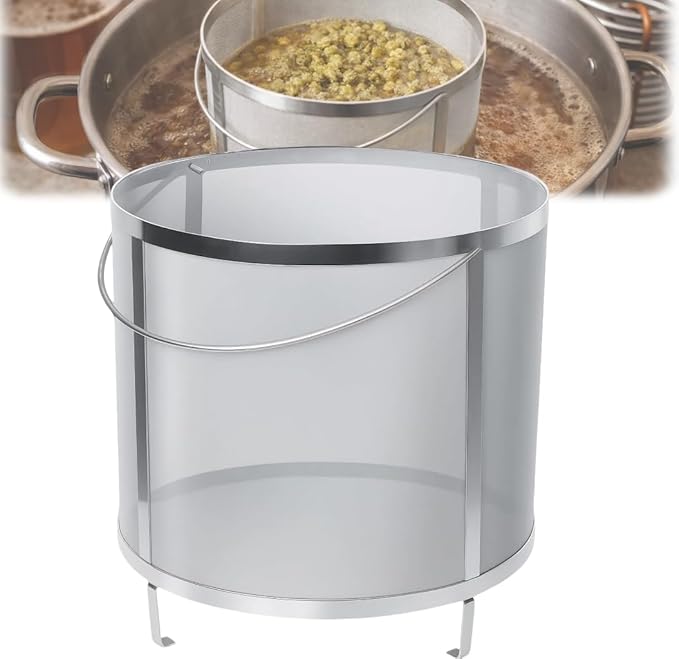 Gekufa Hop Filter 300 Micron 304 Stainless Steel – 11.8" x 12.2" Dry Hop Strainer for Homebrew, Beer, Wine, Tea & Coffee – Rust-Resistant Mesh, Dishwasher Safe, Easy to Clean (11.8”×12.2“)