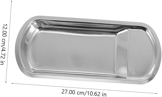 LIFKOME Clip Tray for Kitchen Stainless Steel Serving Trays Buffet Plate Easy to Clean Multifunctional Tableware Storage