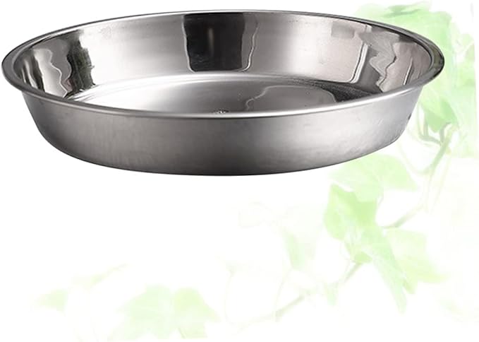 Garneck Stainless Steel Deep Plate 30 cm - High Quality Stainless Steel Bowl for Cakes - Fruit and Snacks Ideal for Home Bar and Kitchen Durable and Reusable