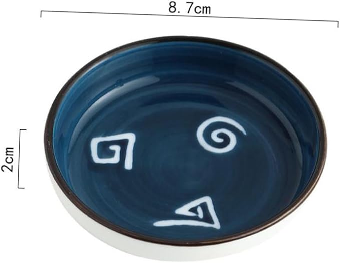 PRETYZOOM 4pcs Ceramic Dipping Bowls Hand-painted Sauce Dishes for Appetizers and Condiments Seasoning Dish Collection Thousands Leaf Spiral White Leaf