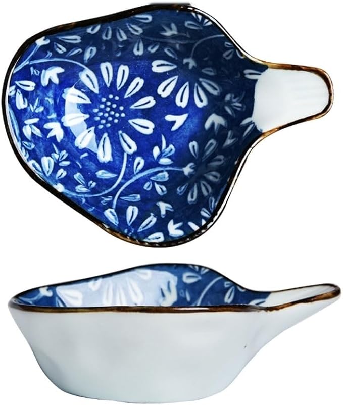 FAREWELL Dipping Bowls Ceramic Soy Sauce Vegetable Cold Soaking Bowl Appetizer Plate Condiment Bowl Fast Food Sushi Soaking Bowl Appetizer Bowls (Color : B)