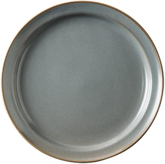 Dinner Plate Simple Ceramic Dinner Plates Creative Grey Nordic Plate Household Dishes and Bowls Porcelain Tableware for Kitchen(6.5 Inch Plate Grey)