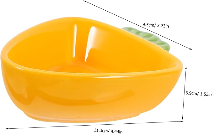 HEALLILY Carrot Shape Ceramic Dipping Bowl Cute Porcelain Sauce Plate for Sushi Kimchi Desserts Small Dish for Appetizers and Condiments Unique Kitchenware for Parties and Family Meals