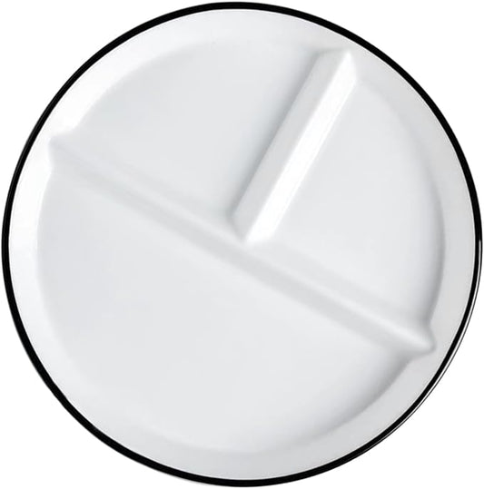 Ceramic Divided Plate for Food Serving Tray Smooth Surface for Appetizers Desserts and Healthy Meals for Family Gatherings and Parties