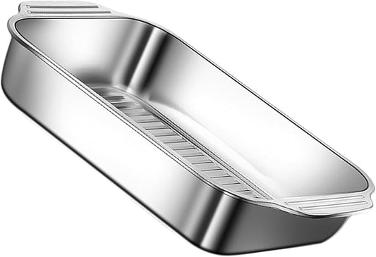 Stainless Steel Serving Tray Unique Silver Food Platter Rusts Dishwasher Safe Food Plate for Various Occasion Stainless Steel Serving Tray