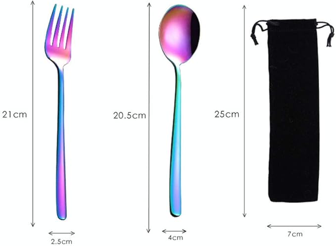 3pcs/6pcs Set Cutlery Dinnerware 304 Stainless Steel Flatware Set Tableware Dinner Spoon Fork Chopsticks Sucker Flatware Serving Sets (Purple - 3pcs)