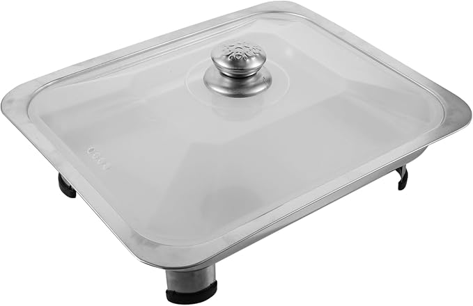 VALICLUD Stainless Steel Dinner Plate Serving Tray Lunch Trays Buffet Food Holder