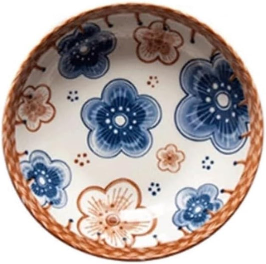 Small dip dish,ceramic dish,1pc Ceramic Snack Plates Appetizer Plates, Dessert Nuts Soy Sauce Dish Japanese Style Small Dishes(Color:B)