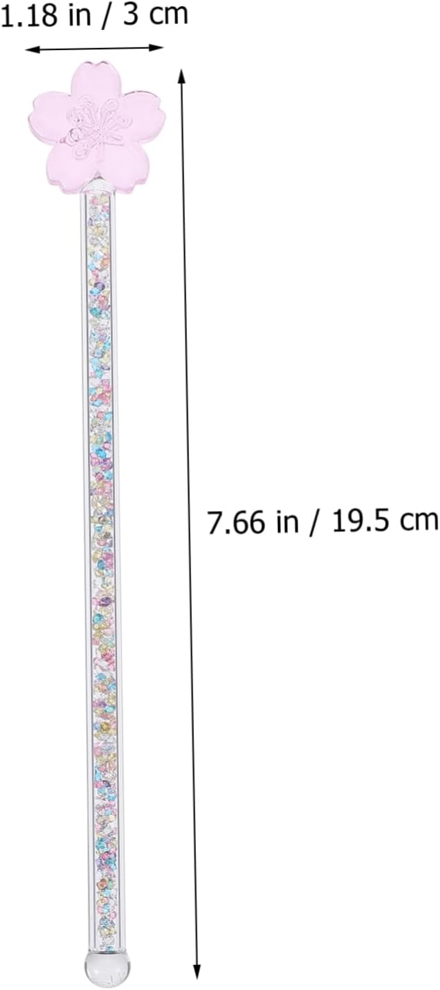 1pc Flower Design Glass Stirring Rod Heat Resistant Mixing Stick for Coffee Milk and Cocktails Elegant Kitchen Tool for Home and Bar Use
