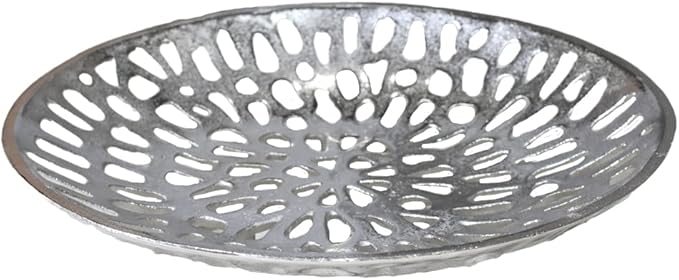 BBH Home's Handmade Silver Novelty Shaped Aluminium Tray 5.51 x 5.51 x 1.37 AMBBVK063AB2020