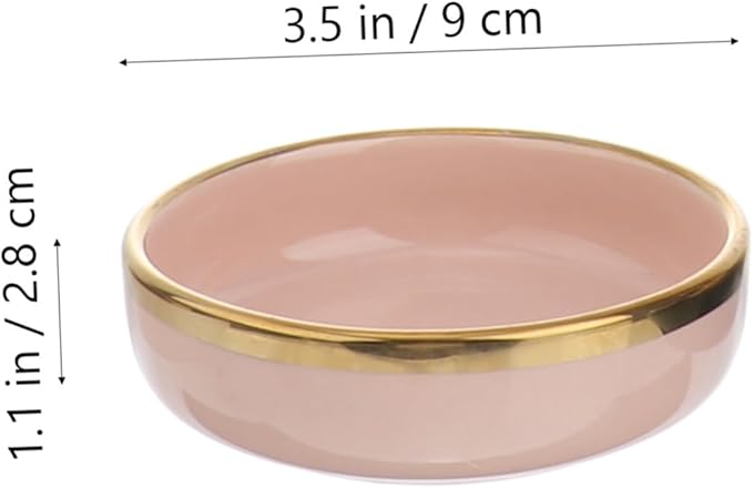 4Pcs Gold Rim Ceramic Sauce Dishes Appetizer Plates Dishwasher Safe for Seasoning Sauces Fruit Dishes Kitchen Supplies Random Color