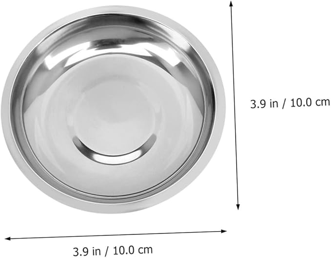 12pcs Stainless Steel Plate Vinegar Holders Salad Bowl Soy Mini Dipping Plates Stainless Steel Bowls Sauce Dipping Bowls Dipping Sauce Cups Appetizer Tray Seasoning Child Metal