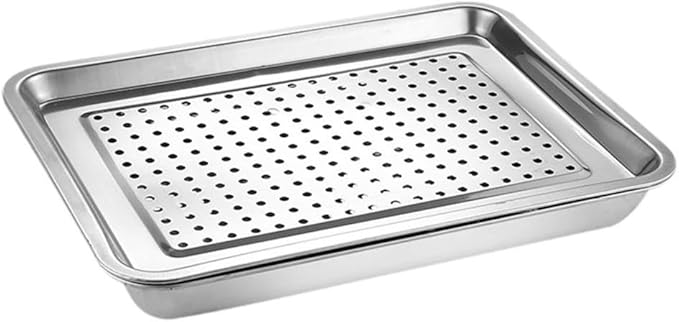Kung Fu Tea Tray Gungfu Tea Table Serving Tray Draining Water Space Saving Metal Organizer Multipurpose for Home Kitchen, 36cmx27cm