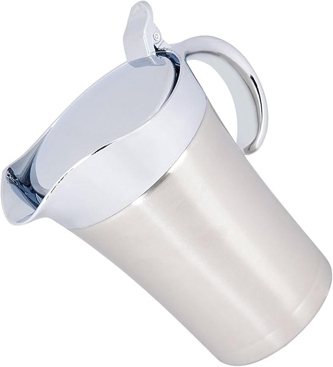 Gravy Boat with Lid, Double Wall 304 Stainless Steel Thermal Gravy Pot Serving Jug (750ml)