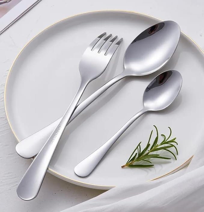 HornTide 6-Piece Mini Tea Spoon Set Dessert Coffee Spoon Flatware Stainless Steel Mirror Polishing 5.5-Inch 14cm