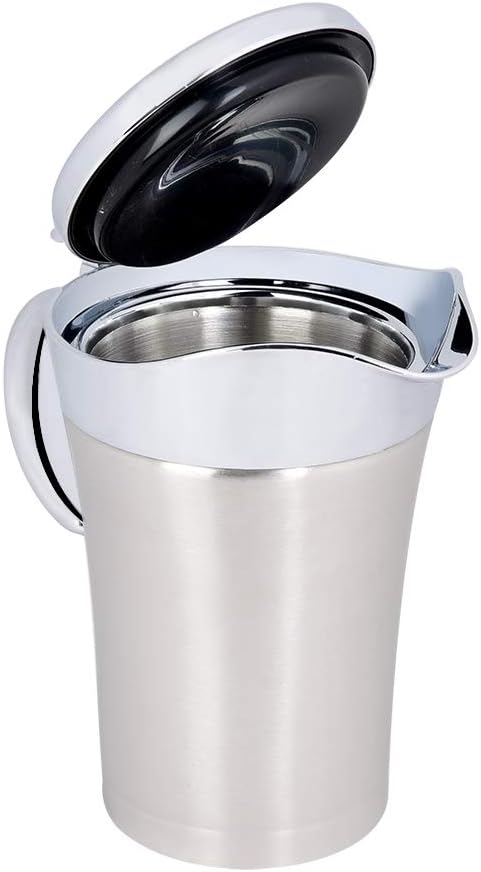 25 oz Gravy Boat Stainless Steel Sauce Gravy Jug Double Wall Insulated Thermal Gravy Boat with Cover and Lip Spout for Gravy Salad Custard Cream Sauce and so on