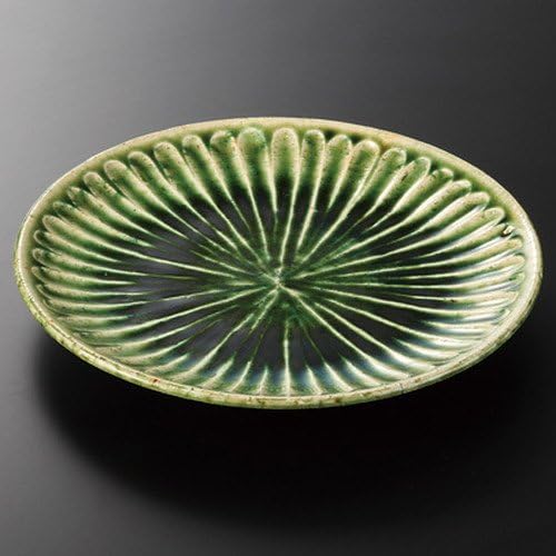Oribe Sogi 7.0 Japanese Plate, 8.9 inches (22.5 cm), 16.9 oz (480 g), Special Appetizer Plate, Restaurant, Ryokan, Japanese Tableware, Restaurant, Commercial Use