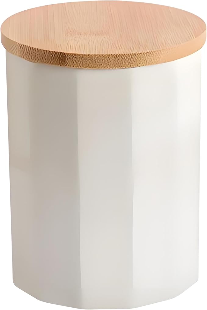 Ceramic Food Storage Containers with Lids, White Kitchen Canisters for Countertop, Food Containers Jar for Flour, Coffee Bean, Sugar, Tea, Spices and More, Home Decor (700ml/23.66oz)