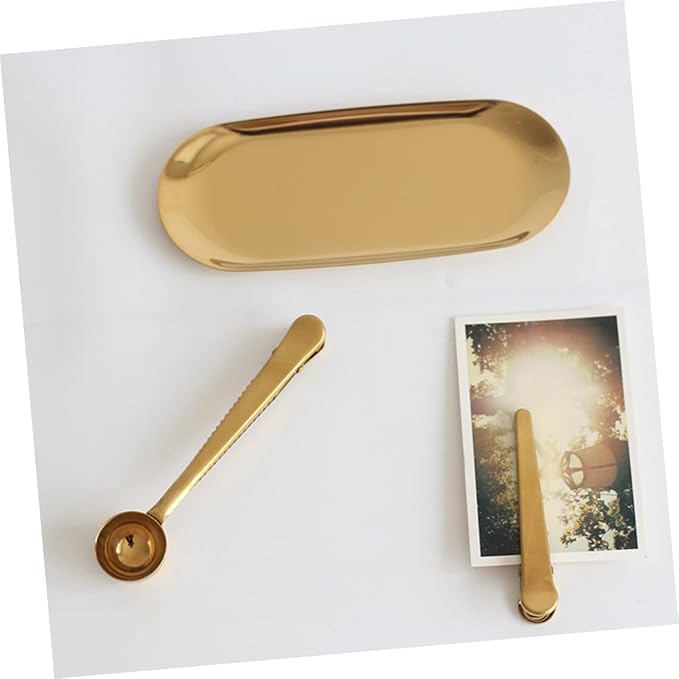 Nordic Style Large Oval Jewelry Tray and Snack Platter Elegant Metal Storage Organizer Golden Stainless Steel for Home and Vanity Use