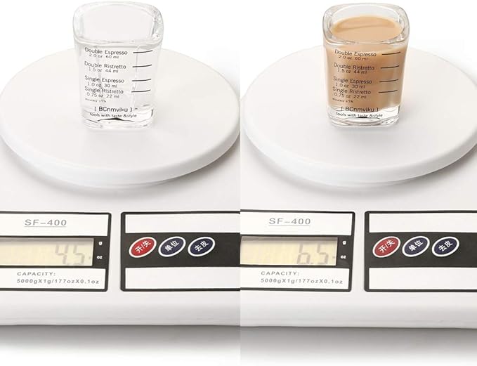 Espresso Shot Glass Liquid Heavy Sturdy Shot Glasses Measuring cup Wine Glass 1 Pack 2oz/60ml By BCnmviku(Sturdy 1Pack)