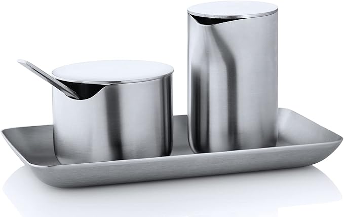 blomus Basic Tray, 10 x 17 cm, matt Brushed Stainless Steel, 6.7L x 4.33W in