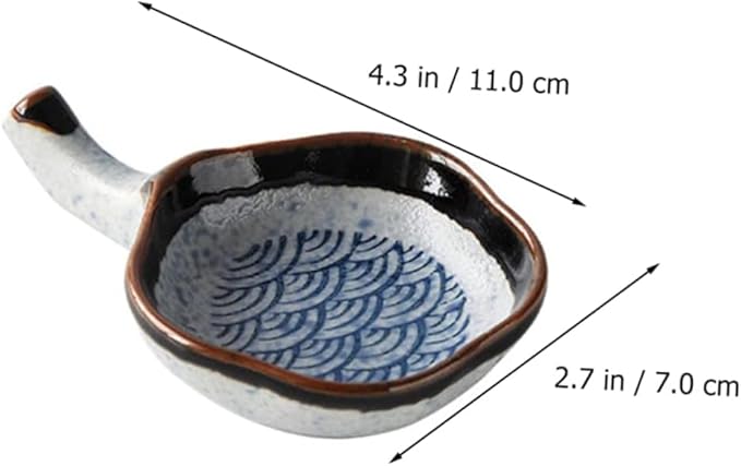 6 Pcs Japanese Dipping Dish Dessert Trays Vintage Tray Cutlery Tray Ceramic Chopsticks Rest Pottery Dip Bowls Ceramic Dip Bowls Appetizer Plates Flavor Dish Chopstick Rest