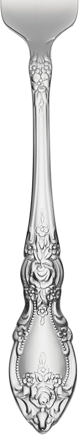 Oneida Silverware Set For 8, Wordsworth 45-Piece with Serving Utensils, Service For 8, Ornate Pattern, Mirror Finish, 18/0 Stainless Steel, Dishwasher Safe, Knives Spoons and Forks (Silver, 45 Pieces)