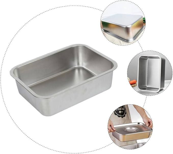 Alipis 1pc Stainless Steel Food Serving Plate Serving Tray for Vegetables Home Dishes Banquets and Restaurants