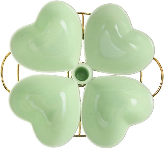 Ceramic cutlery salad bowl Snack Plate Appetizer Plate Ceramic Tableware Household Seasoning Plate Dipping Sauce Plate Fruit Plate Snack Bowl With Bracket small bowl (Color : A)