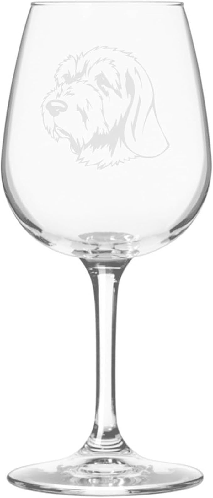 Etched Laser Art Personalized Dog Themed Etched Wine Glass - Custom Dog Breed Wine Glasses, Ideal for Pet Lovers, Unique Birthday Gift for Men & Women, Personalized Gift - Spinone Italiano, 12.75 oz