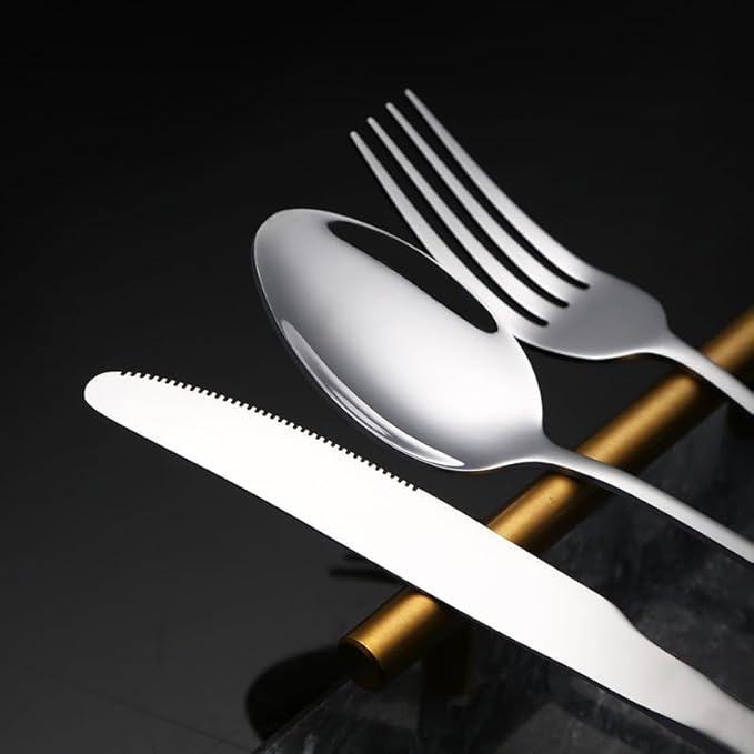 Stainless Steel Flatware serving set,Home Kitchen Eating Tableware Set,Dishwasher Safe,For Home Kitchen Restaurant Hote 9/36/54/72/90/108 Pieces Stainless Steel Knife, Fork And Spoon Household Tablewa