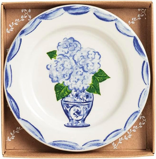 Mud Pie Ceramic Hydrangea Tidbit Plate