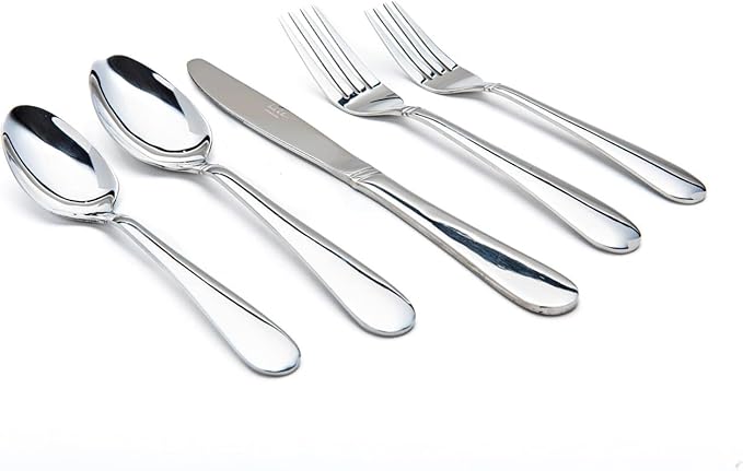 David Burke 20-Piece Stainless Steel Orlean Flatware Set - Service for 4