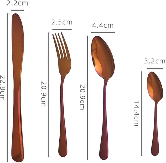 Customized Spoon Fork, Foodie Travel Novelty Business Engraved Gift, Souvenir Ideas for Advertising Housewarming Wedding Gift for Friends (Orange Red)